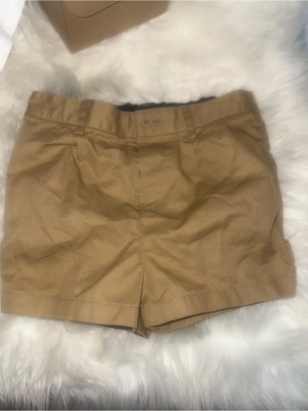 Burberry Tan and Black Elastic Waist Shorts Toddler size2y